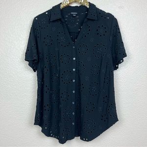 Torrid • Eyelet Button-Up Shirt